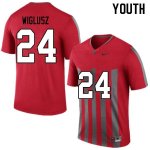 NCAA Ohio State Buckeyes Youth #24 Sam Wiglusz Throwback Nike Football College Jersey GJZ3445SY